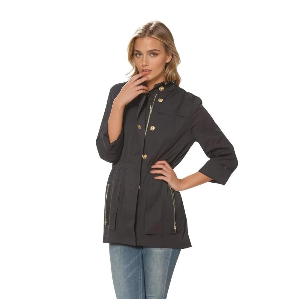 Ciao Milano Women's L Black Tess Anorak Utility Jacket Gorpcore Luxury HR11-31